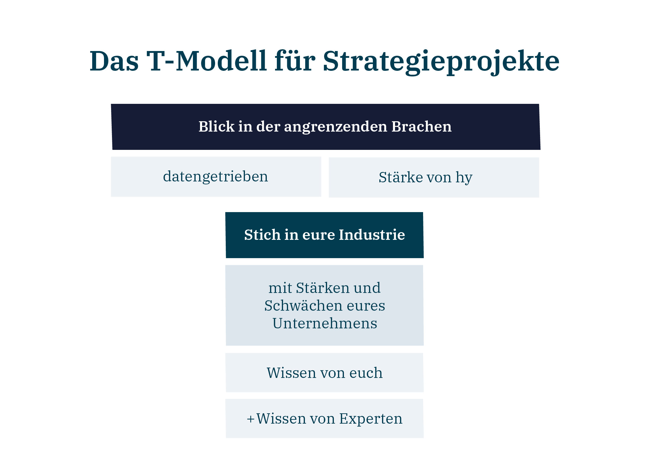 Das T Modell für Strategieprojekte hy consulting